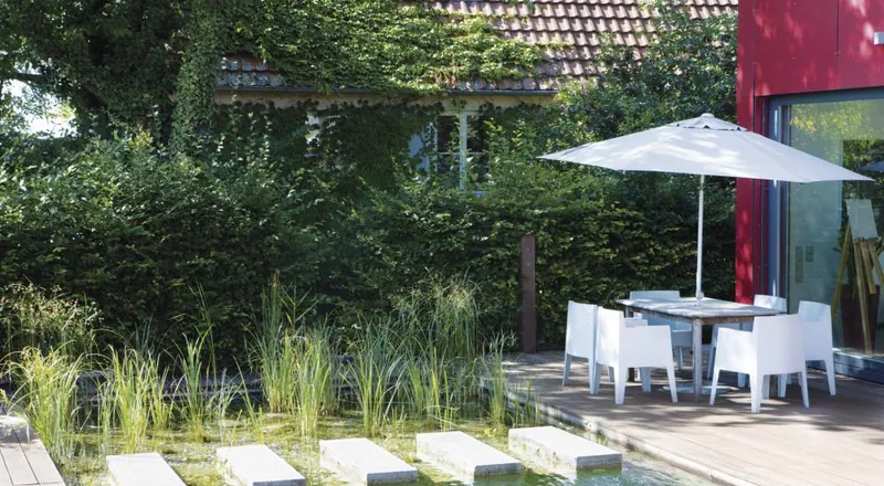 Garten mit Teich