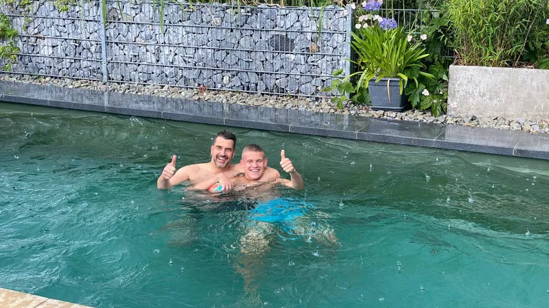Garten mit Wasser
